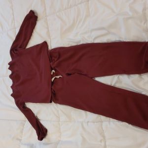 Cat and jack maroon size m 7/8 pajamas
